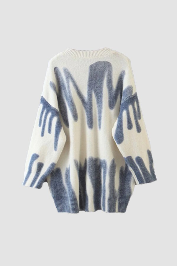 Crew Neck Jumper with Pattern - Image 5